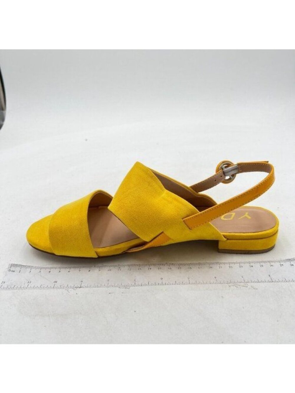 YDN Women Open Toe Low Heels Slingback Suede Dress Sandals Buckled Summer Shoes